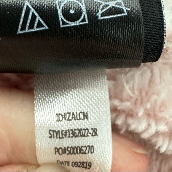 Disney Minnie Mouse Soft Pink Fleece Lounger Sherpa Hood Size Large - Picture 10 of 10